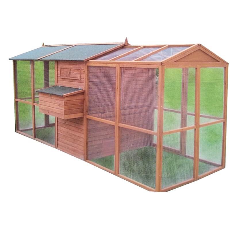 Grand Poulailler Xl 15 Poules Avec Enclos Bois Solide En Kit Prix