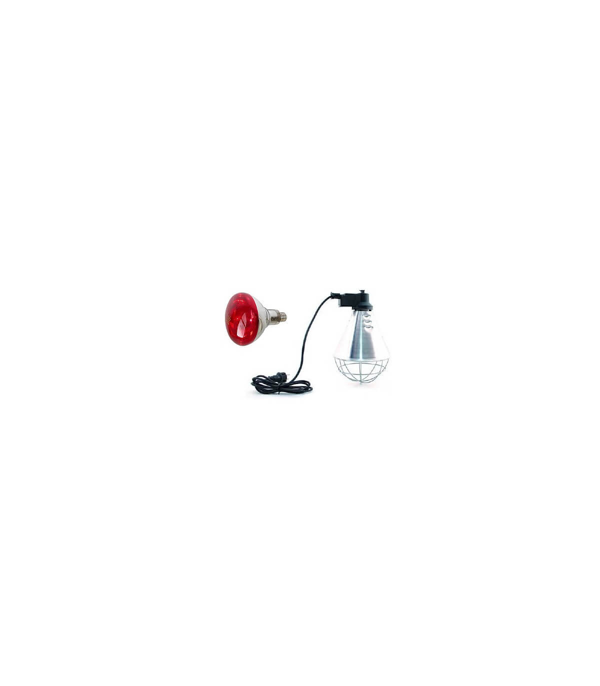 Ampoule infrarouge rouge verre renforcé (E27) - Lampes chauffantes -  Volailles